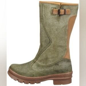 Keen Willamette WP Waterproof Green & Tan Leather Women's Boots Size 8.5